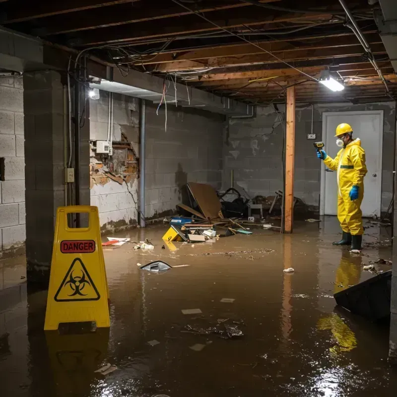 Flooded Basement Electrical Hazard in South Hempstead, NY Property