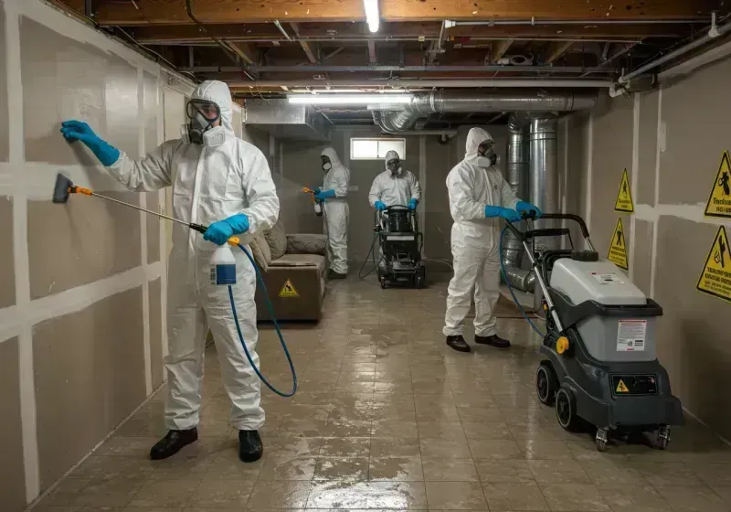 Basement Moisture Removal and Structural Drying process in South Hempstead, NY